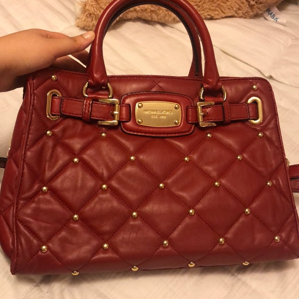 Michael Kors Red Leather Bag